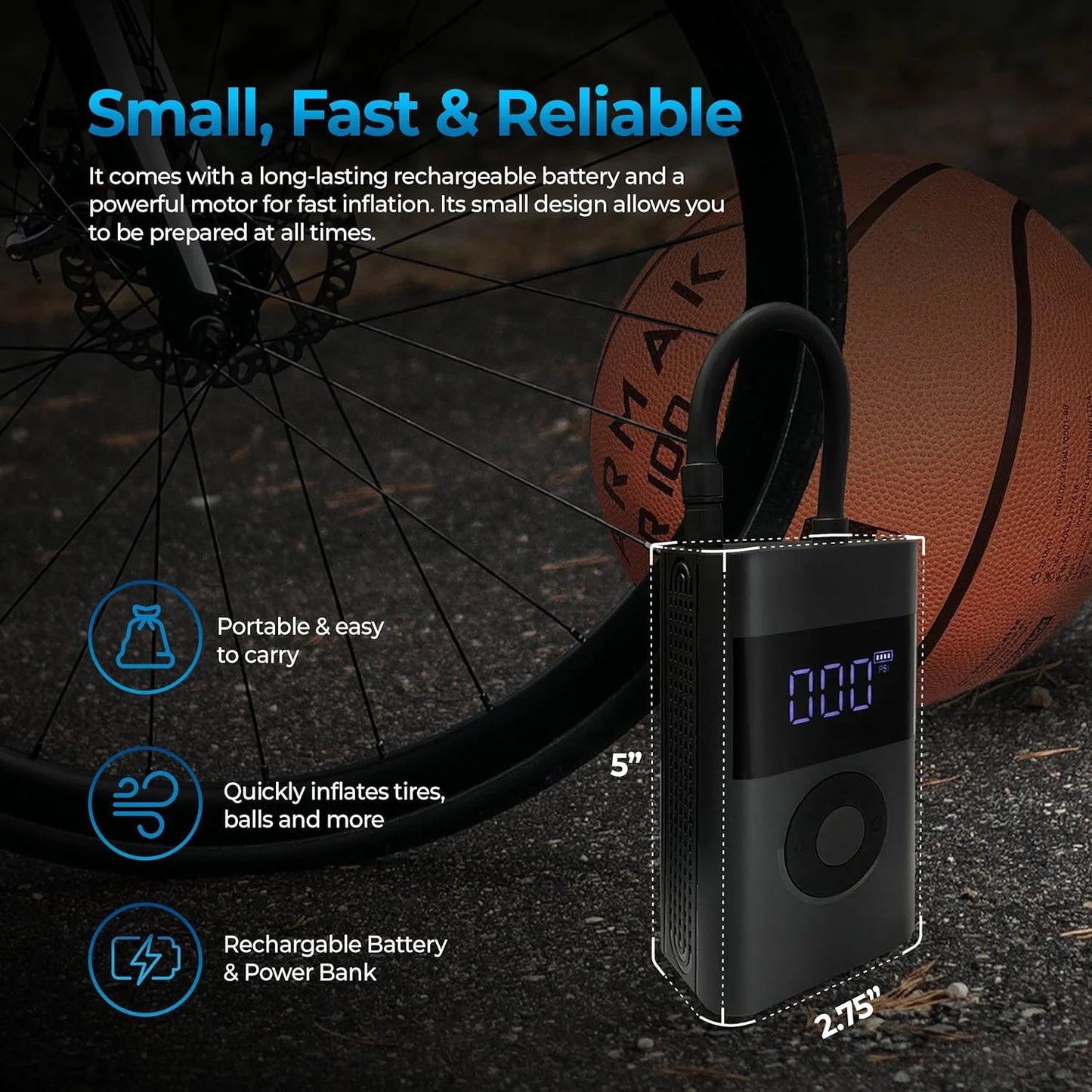 PowerPump - Fast & Accurate Portable Air Compressor
