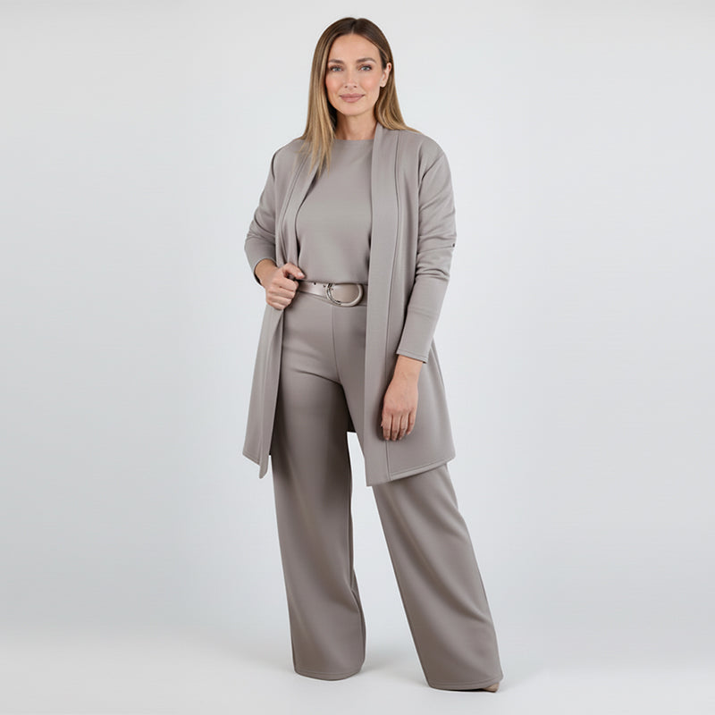 TrendyTrio – Sophisticated Cardigan & Pants Set