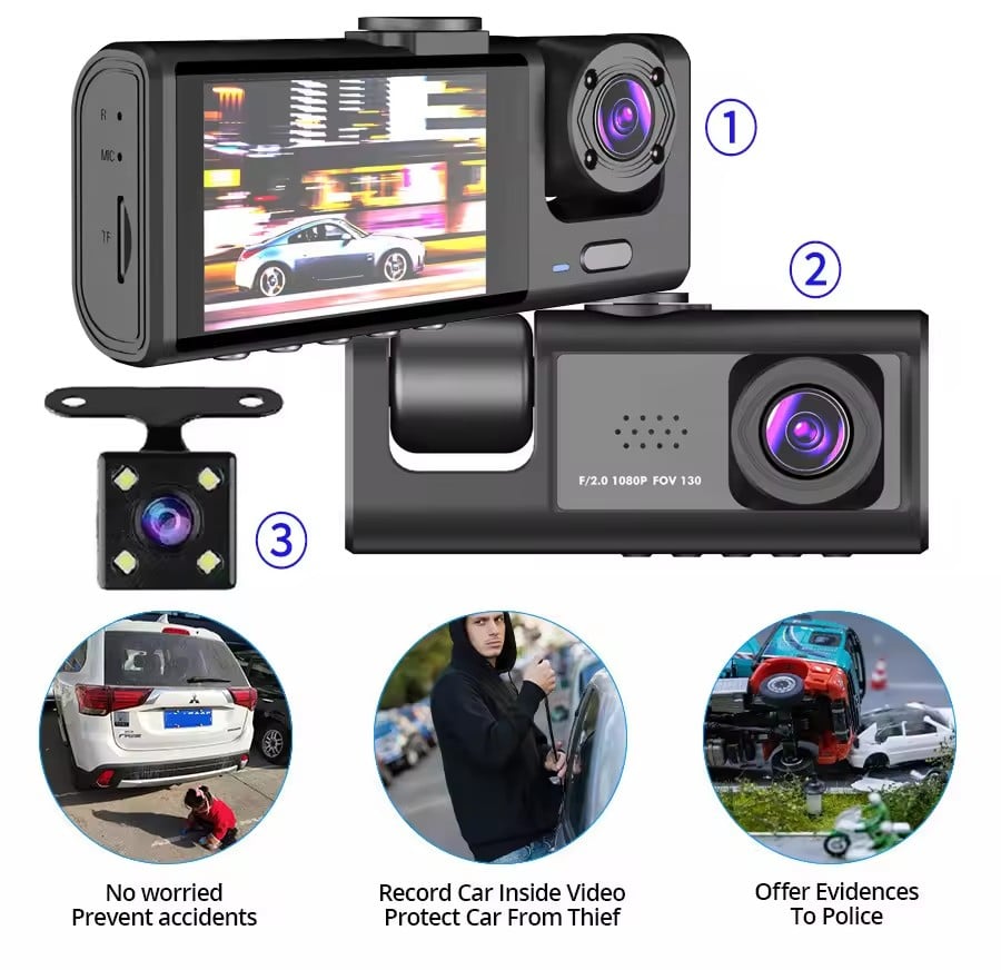 DriveEye - Smart WiFi HD Dashcam with Night Vision