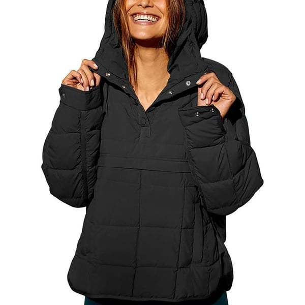 FrostEase – Oversized Hooded Puffer Pullover