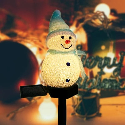 SnowGlow – Waterproof Solar Snowman Lamp