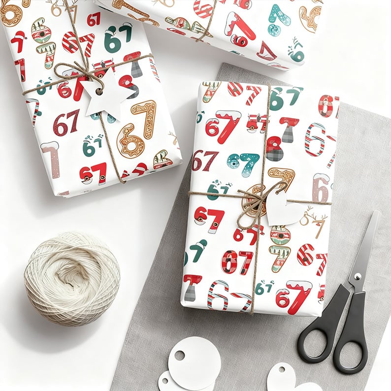FunRoll - 6 7 Meme Wrapping Paper