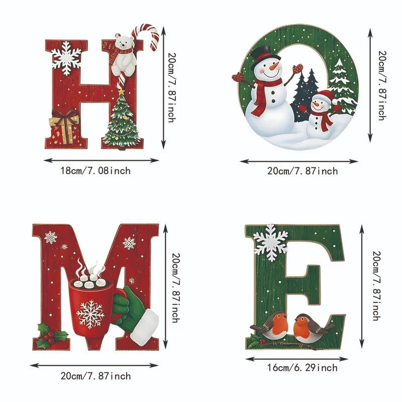 JoyfulHome – Christmas Letter Ornament Set