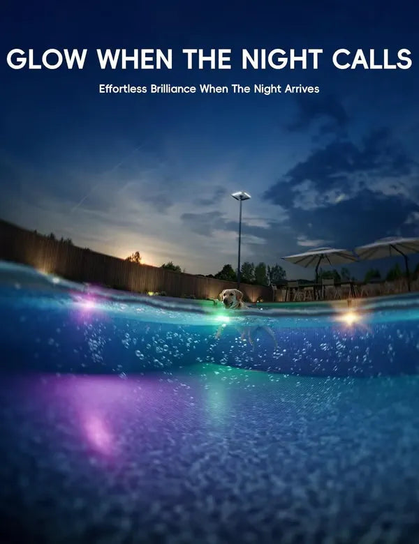 AquaGlow – Poolside Solar Lights for Stunning Night Ambiance