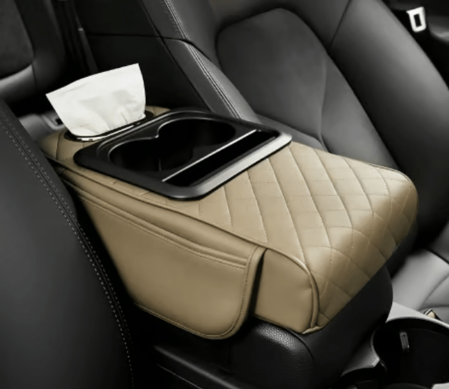DriveLux – PU Leather Armrest Mat