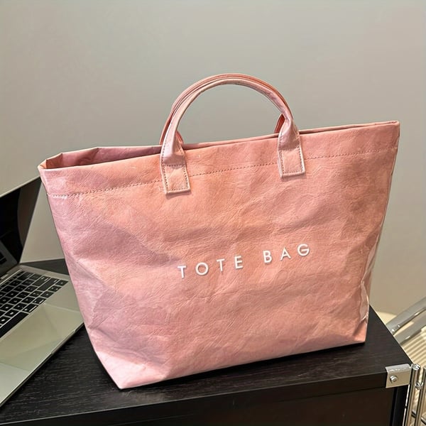 UrbanScript – Trendy Letter Print Tote Bag