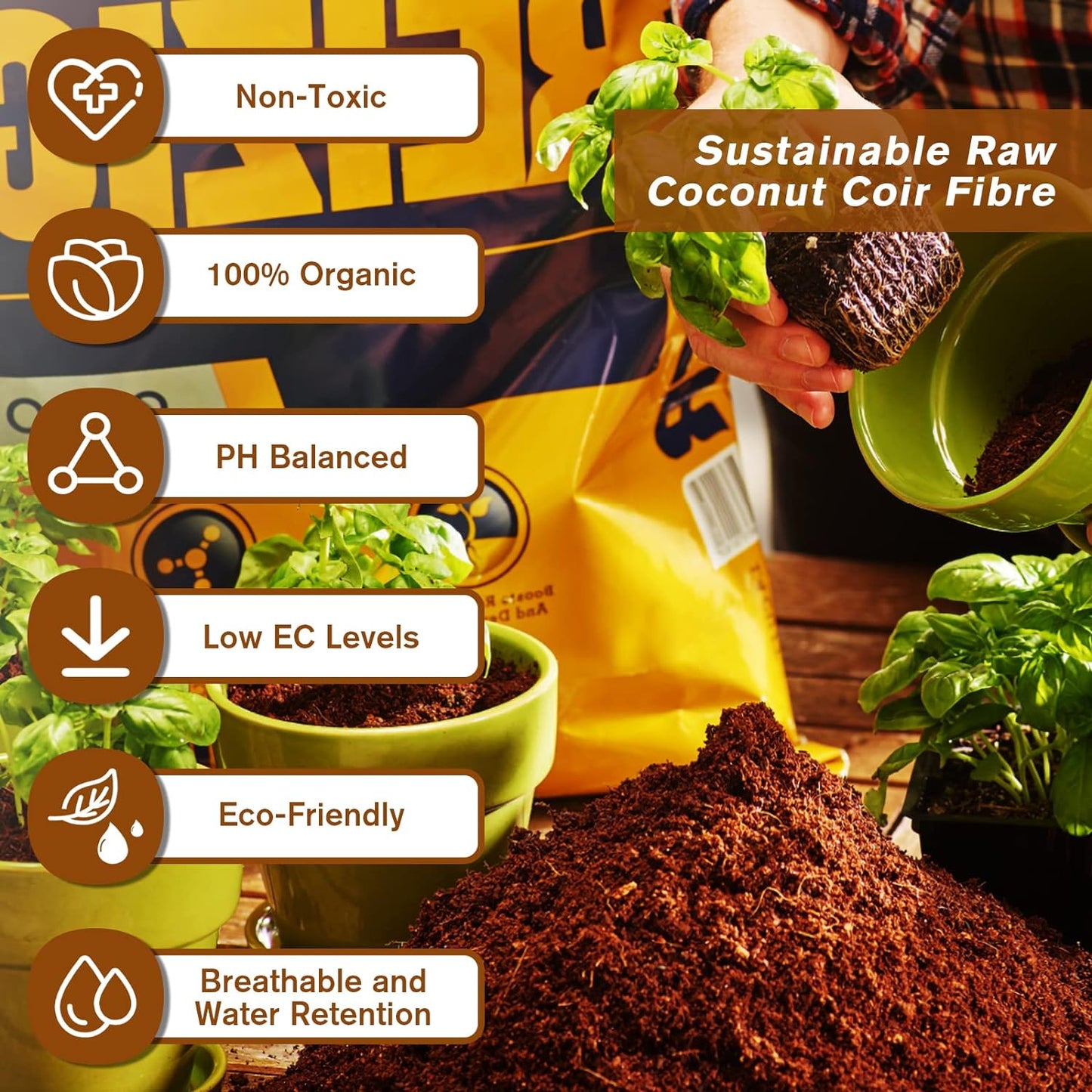 CocoRoot - Premium Organic Coir Bricks