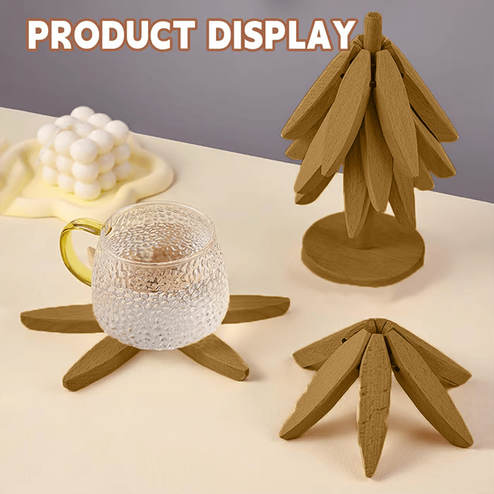 FestiveBamboo – Christmas Tree Trivet Set