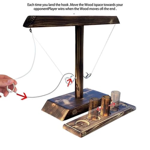 BrewToss – Fun Wooden Ring Hook Drinking Game