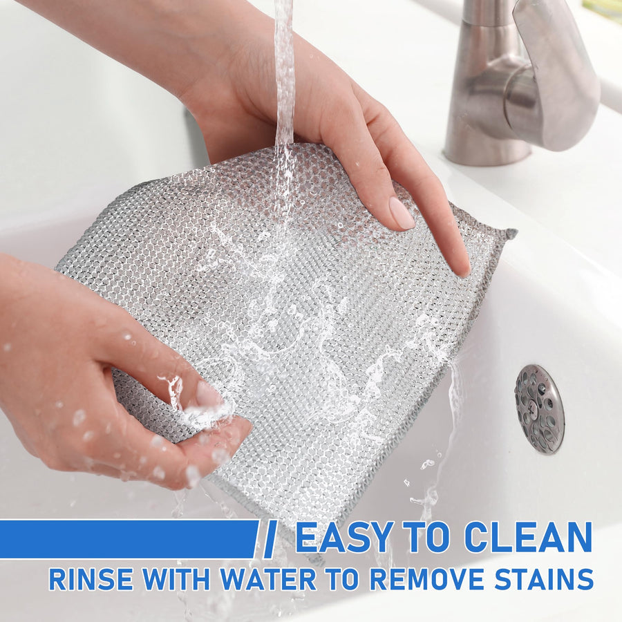 ShineMate - Silver Mesh Dishcloths | Sparkle Without Scratches