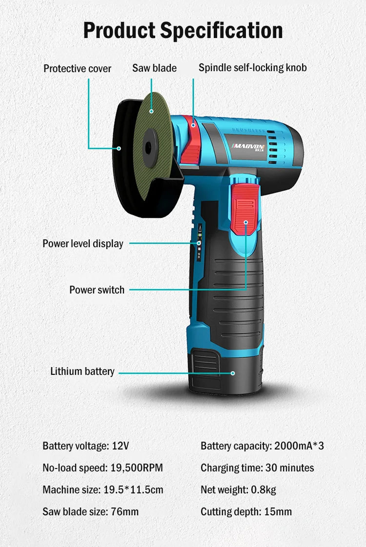 PowerEdge – Compact Brushless Angle Grinder