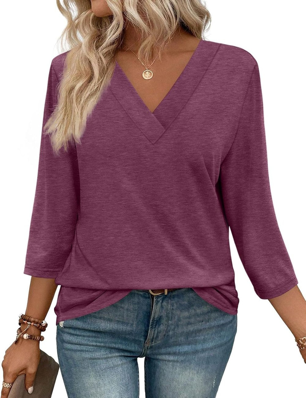 ComfyGaze - Effortless Everyday V-Neck Shirt