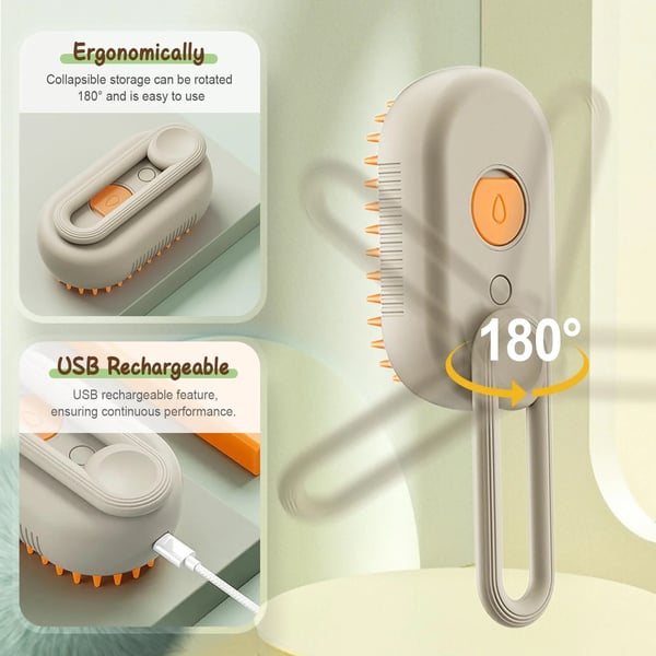 FurMist – Gentle Steam Grooming Brush for Pets