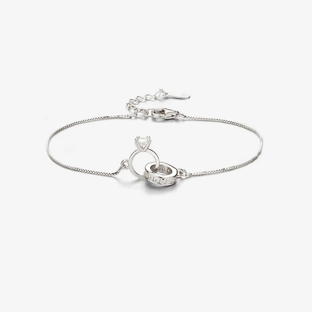 LuxeBond – Sterling Silver Diamond Bracelet