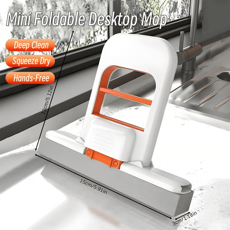 SwiftWipe – Compact Foldable Desktop Mop