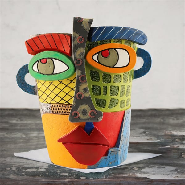 BronzeMuse - Handmade Face Flower Pot