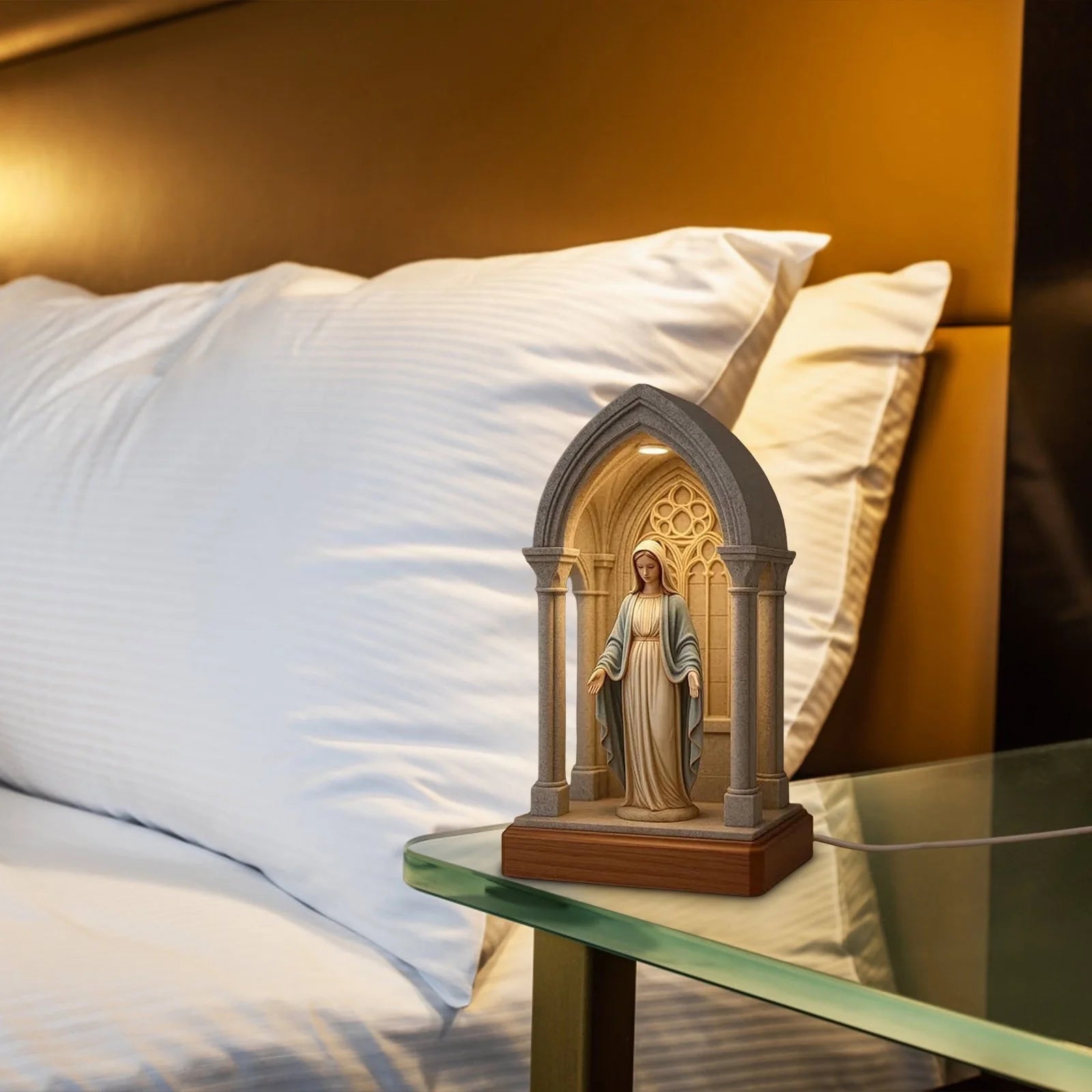 BlessedBeam – Virgin Mary Devotional LED Table Lamp