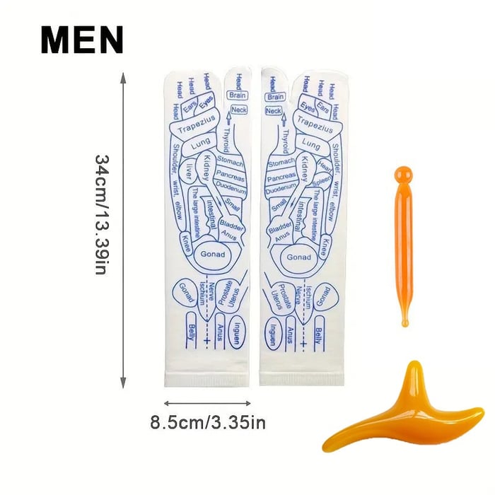 SoleHarmony – Reflexology Chart Socks with Massage Tool