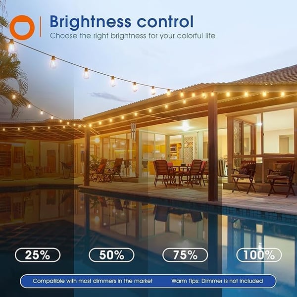 LumaTwist – 100FT LED String Lights for Outdoor Charm