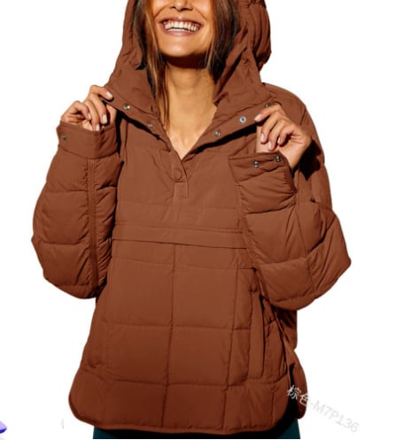 FrostEase – Oversized Hooded Puffer Pullover
