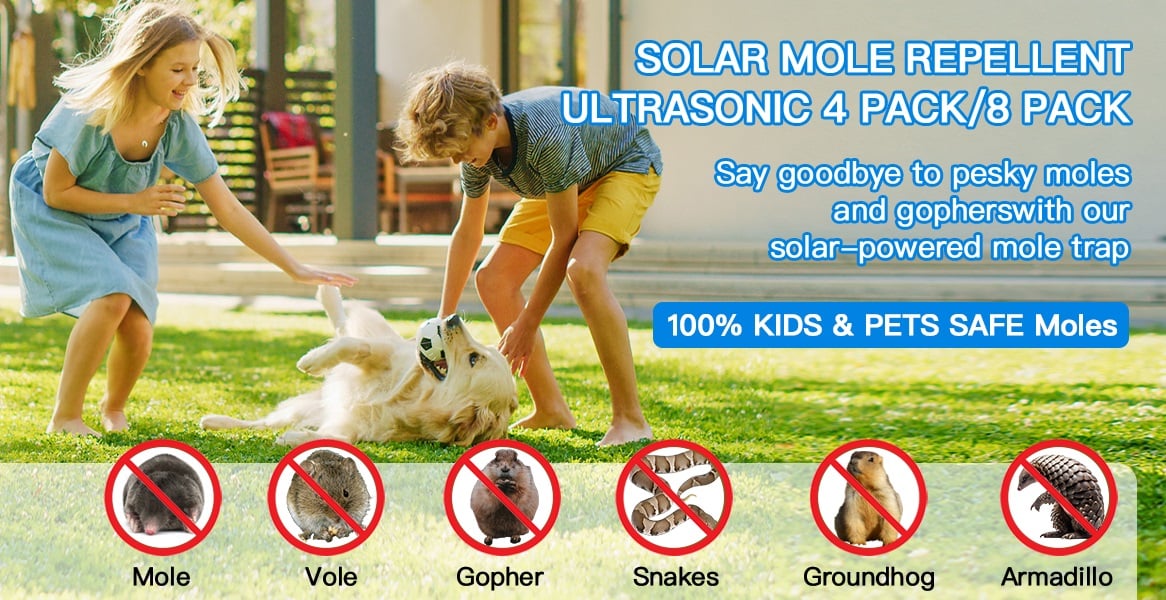 SolarGuard – Ultrasonic Pest Repeller for Moles, Mice & Snakes