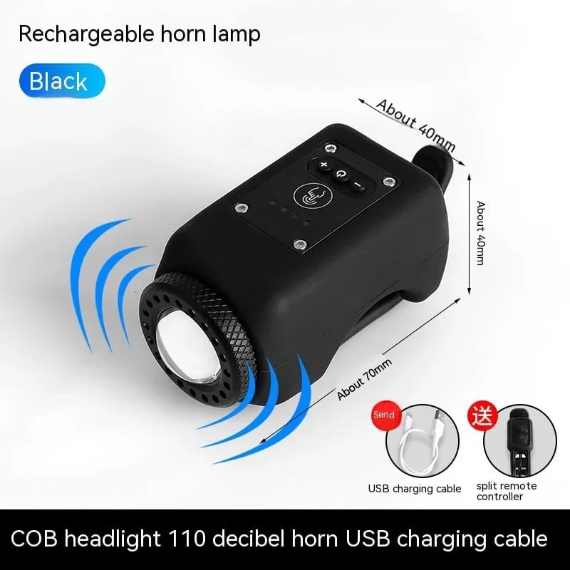 VibrantRide - 4-Mode LED Light with 110dB Bicycle Horn