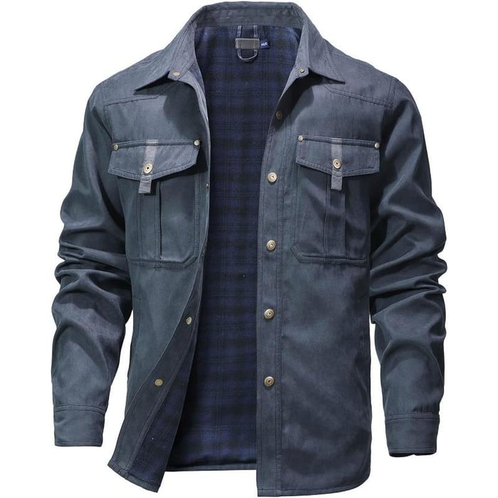 TimberWear – Men’s Flannel-Lined Shacket Jacket
