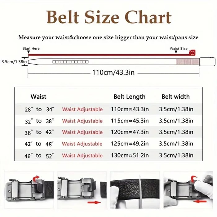 FlexBelt - Premium Leather Ratchet Belt