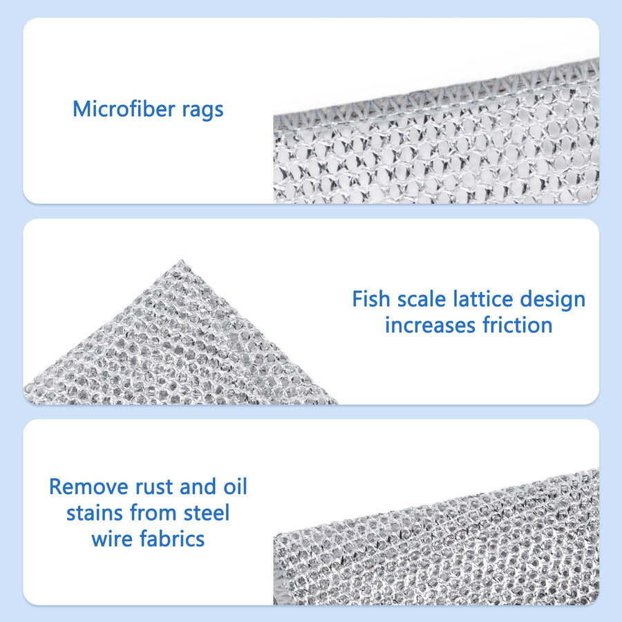 ShineMate - Silver Mesh Dishcloths | Sparkle Without Scratches