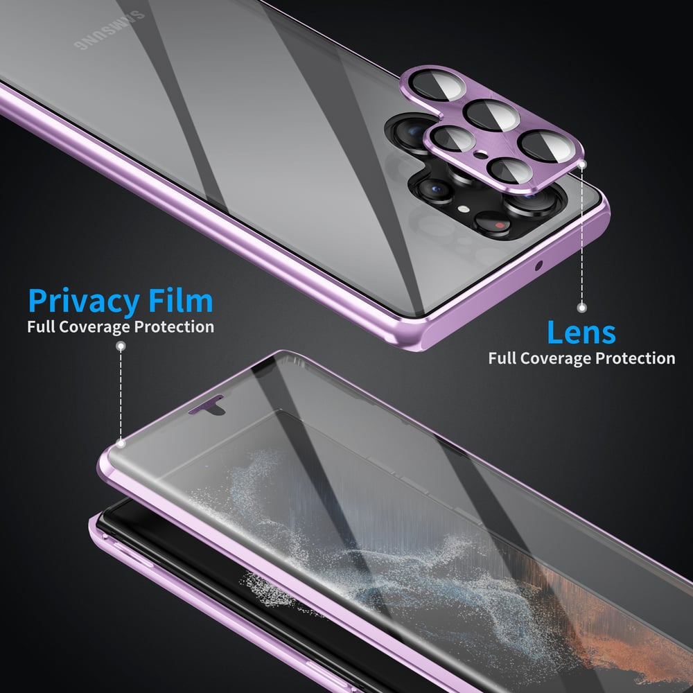GlassGuard – Magnetic Full-Cover Phone Case