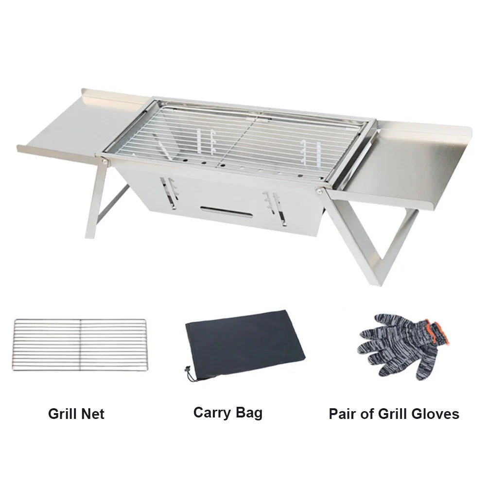 CampGrill – 3 Height Adjustable BBQ Grill with Carry Bag