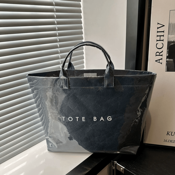 UrbanScript – Trendy Letter Print Tote Bag