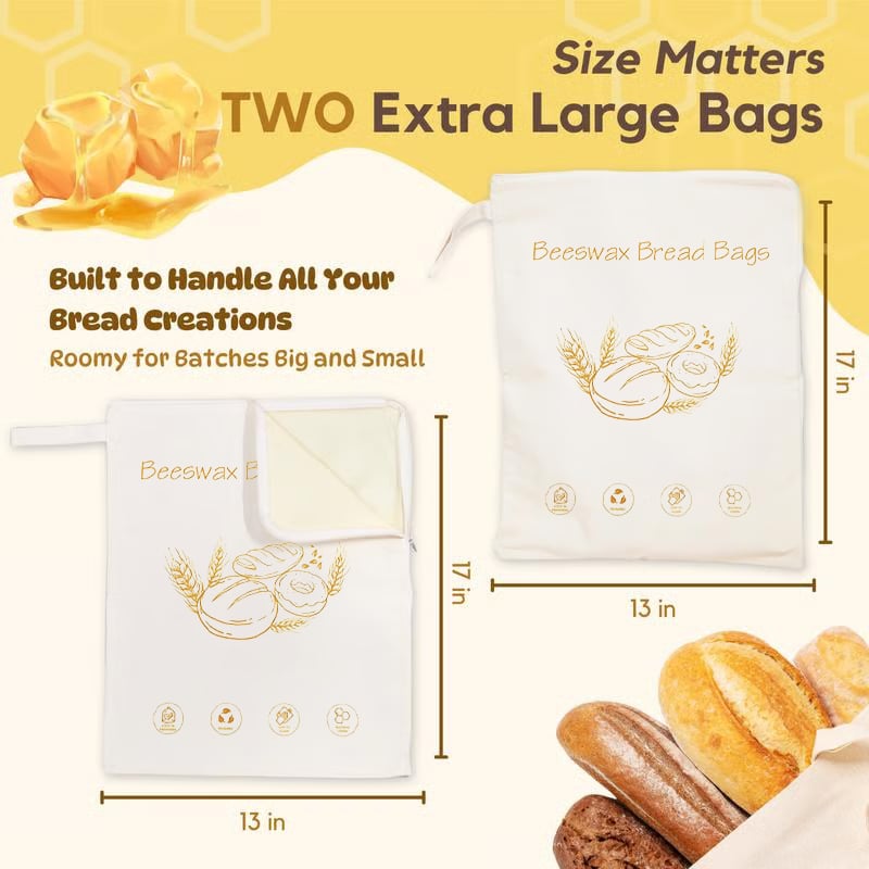 CrustGuard – Wide Zipper Sourdough Storage Bag