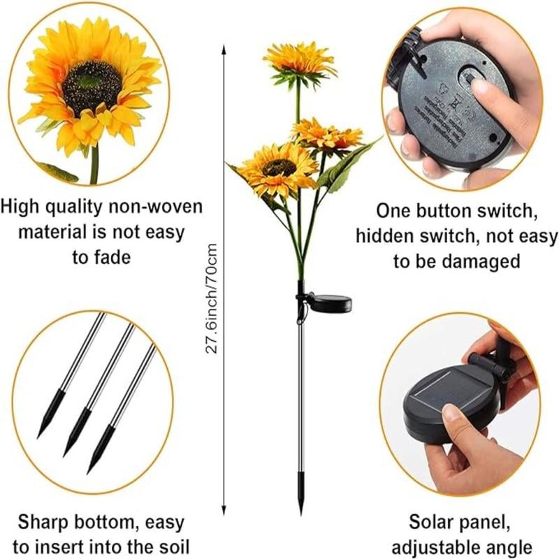 LumiFlora – Decorative Solar Sunflower Yard Lights