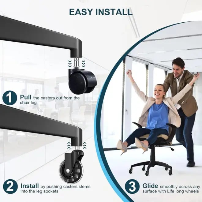 SmoothRide – 3-Inch Noise-Free Rolling Casters
