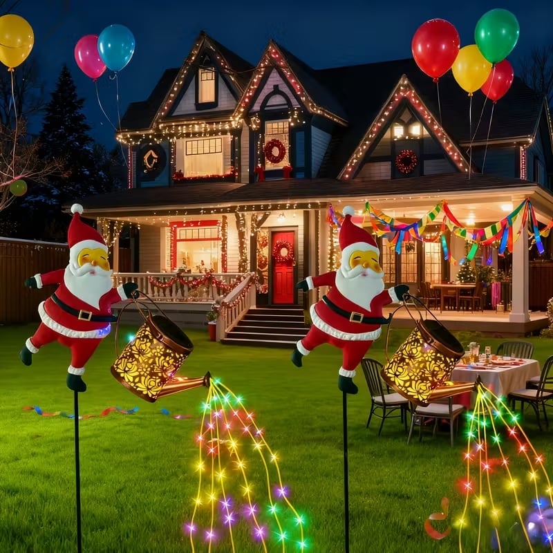 ClausGlow - Magical Solar Santa Lantern Lights