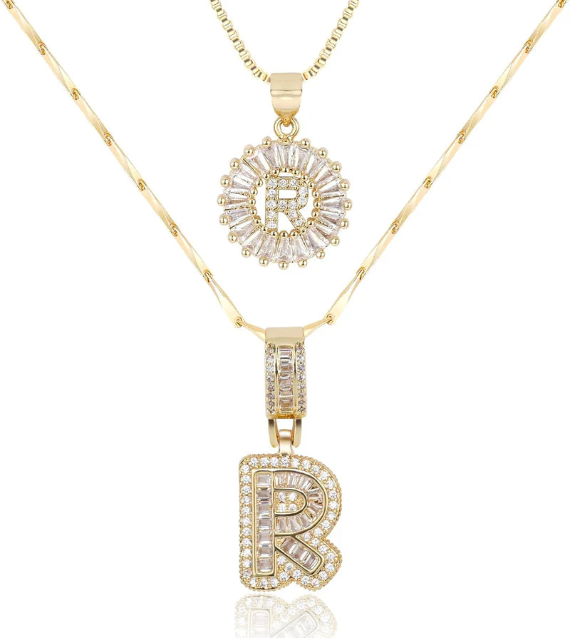 LetterLuxe – Personalized Initial Pendant Set