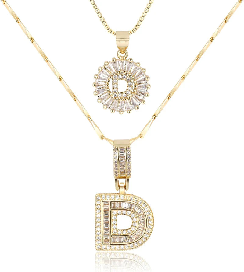 LetterLuxe – Personalized Initial Pendant Set