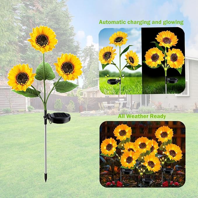LumiFlora – Decorative Solar Sunflower Yard Lights