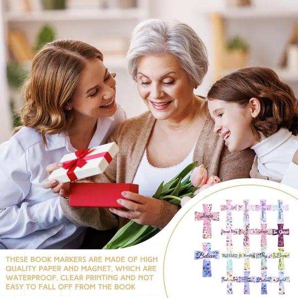 ScriptureSave – 16 Pcs Magnetic Cross Bookmarks