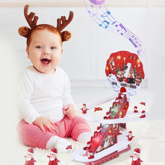 FestiveRide – Electric Santa Sliding Track Toy