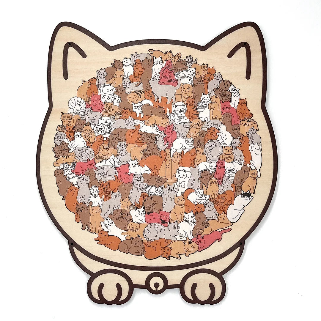 PurrMuse – Artistic Morandi Cat Puzzle