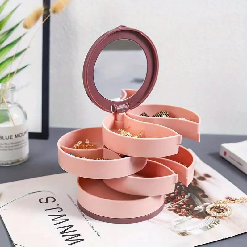 GleamVault – Rotating Jewelry Organizer