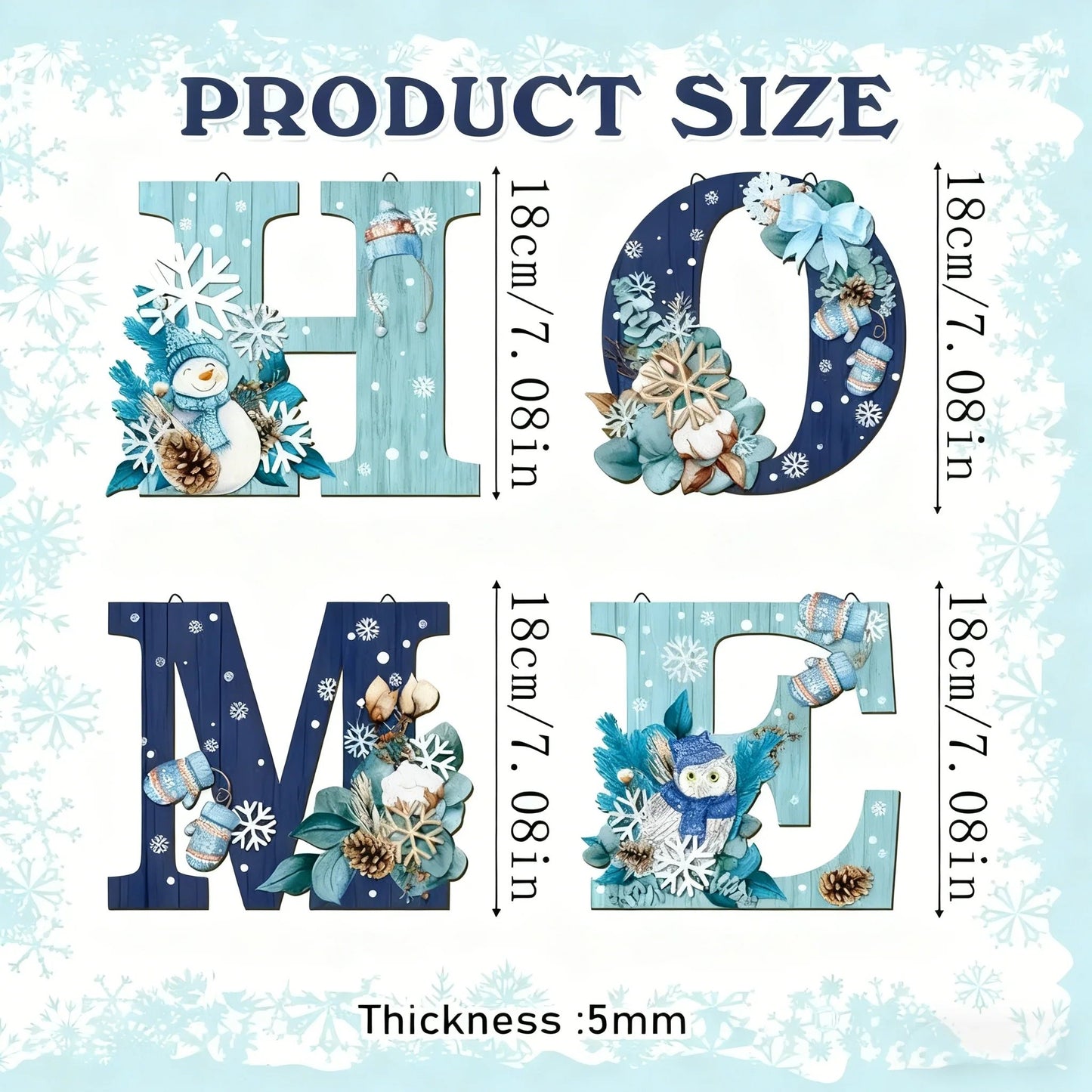 JoyfulHome – Christmas Letter Ornament Set