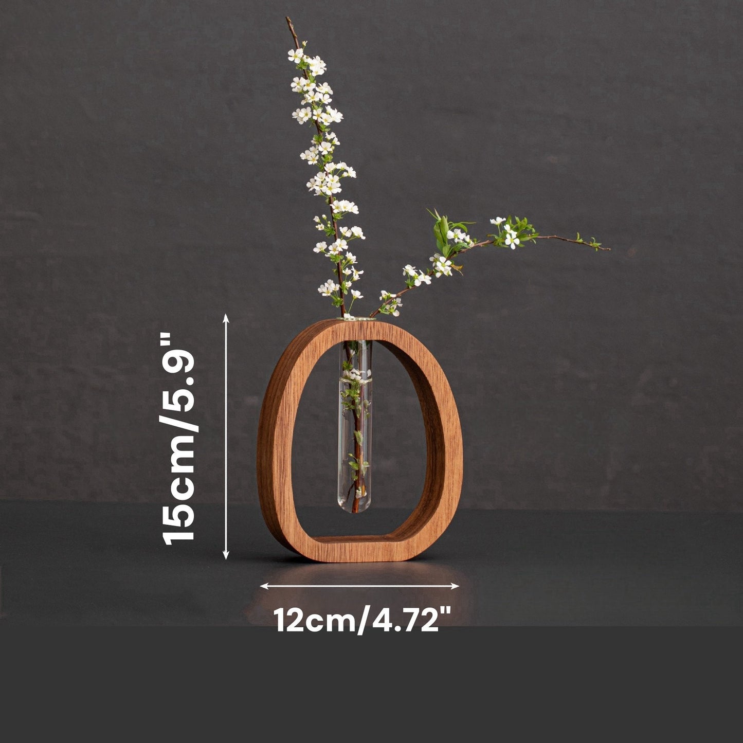 🌿 Elevate Your Home – 49% OFF – ✨Solid Wood Glass Vase