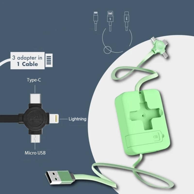 FlexiDock | 3-in-1 Retractable Charging and Phone Stand