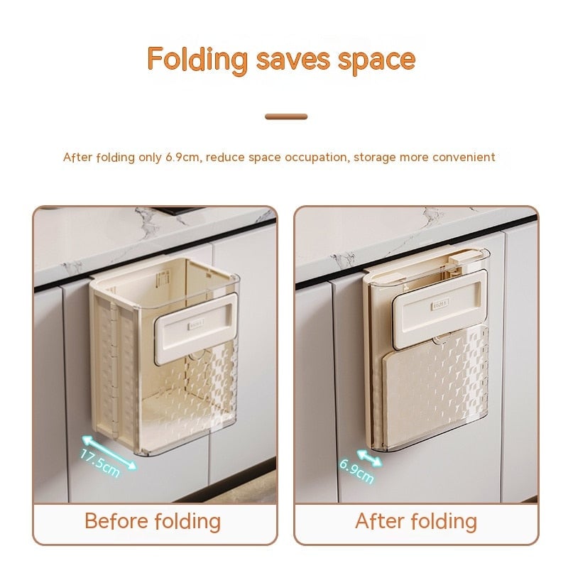 SpaceBin – Wall-Mounted Foldable Trash Can