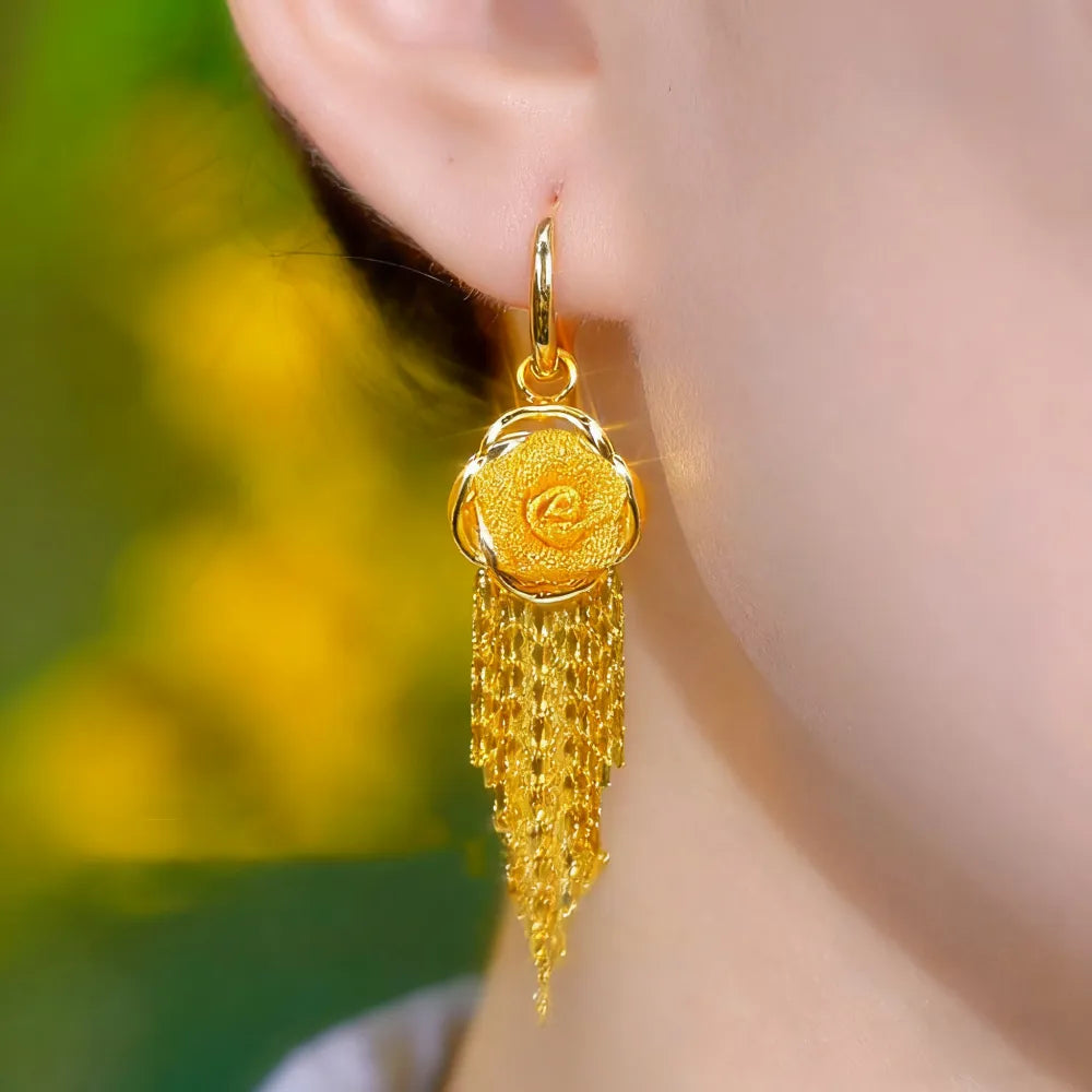 FleurAmour – Luxury Rose Pendant & Earring Gift Set