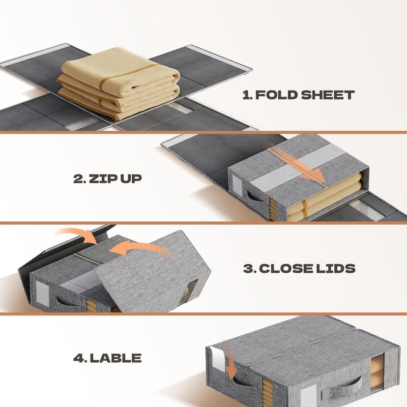 LinenLux - Durable Bed Sheet Storage Box
