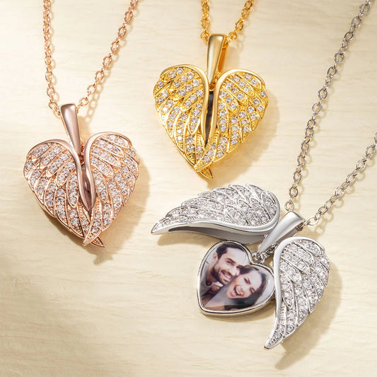 EternaWings – Heart Photo Locket Necklace